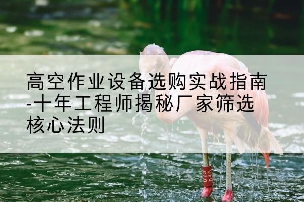 福清剪叉式升降机厂家-高空作业设备选购实战指南-十年工程师揭秘厂家筛选核心法则