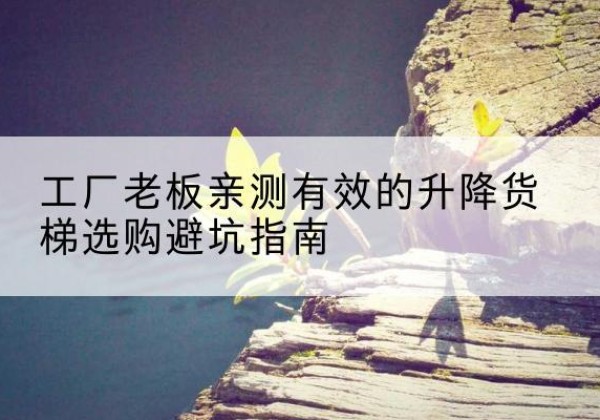 福清升降货梯怎么选-工厂老板亲测有效的升降货梯选购避坑指南